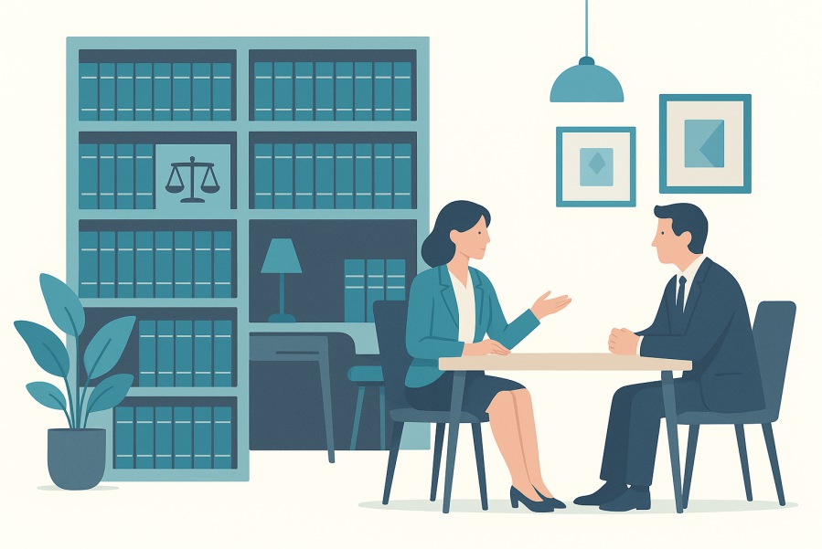 Law office library and consultation area